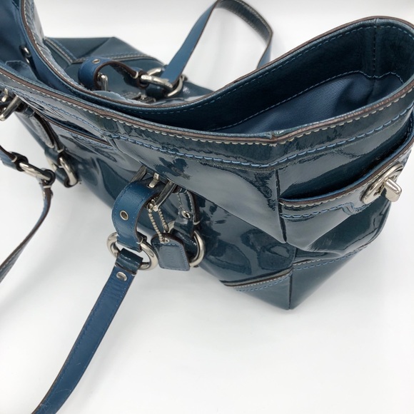 👛HP👛Coach Patent Leather Satchel Shoulder Tote - Picture 8 of 8